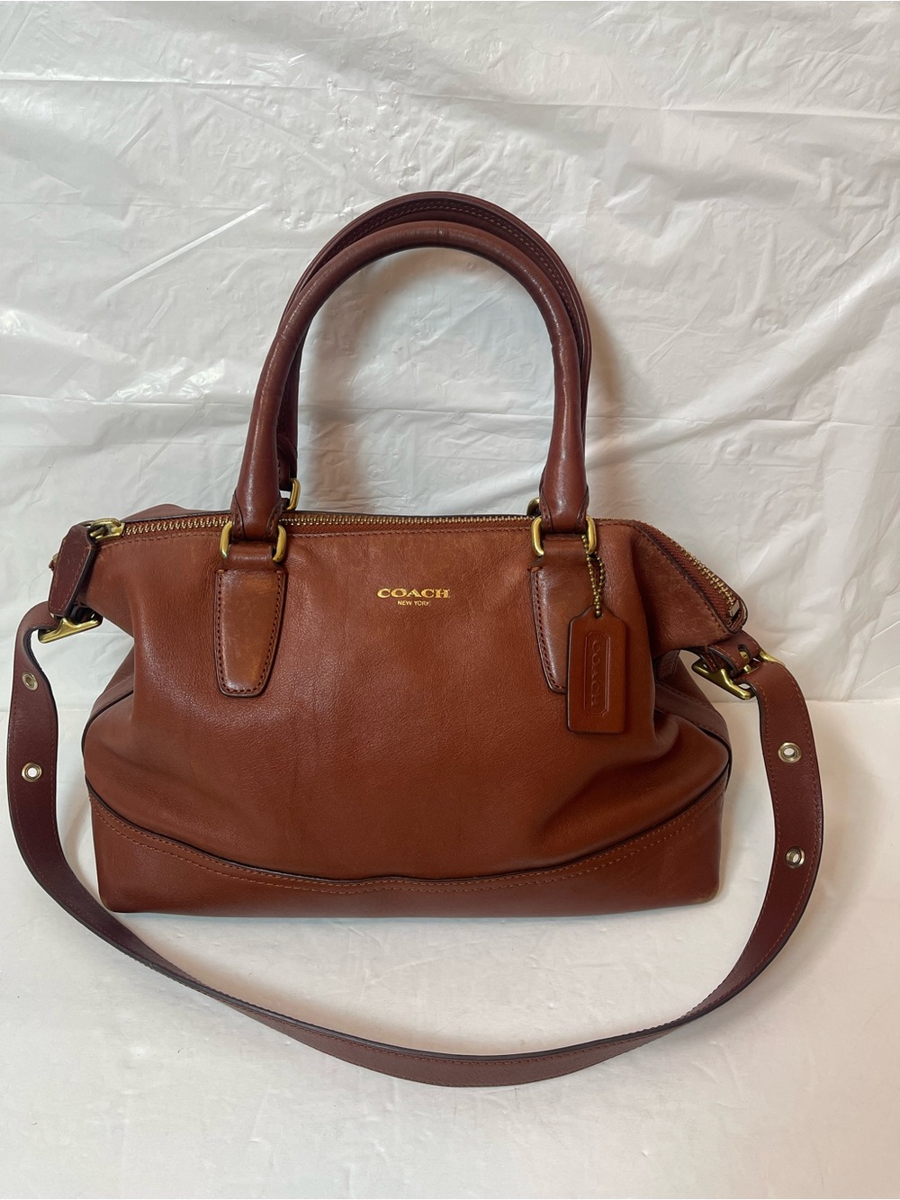 Coach 21132 Brown Legacy Leather Large Candace Carryall